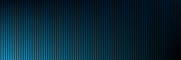 Obraz premium Futuristic neon texture with vibrant shades of blue wavy gradient and bright smooth fluted vertical lines. Bold dynamic design blending smooth tones and radiant colors and energy for modern visual art