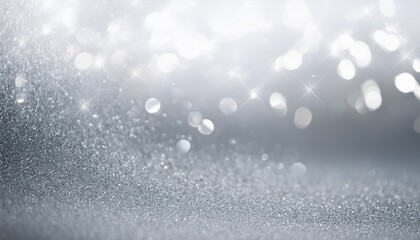 Frosted Silver Grey 35 Pale Silver Mist Micro Sparkle Dusting Soft Backlit Silver Rim Accented With Pearlescent Frost Film Composition Top Header And Footer Strips Use Luxury Winter Branding