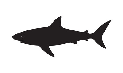 Obraz premium Shark Silhouette Vector Icon with Dorsal Fin