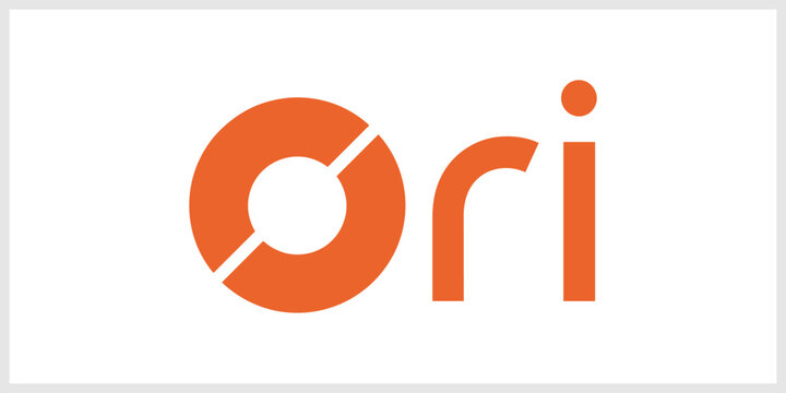 Stylized Ori Wordmark Logo in Vibrant Orange