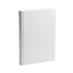 Blank white book isolated on transparent background