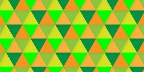 seamless colorful overlap wall decoration low polygon triangle pattern wallpaper design.