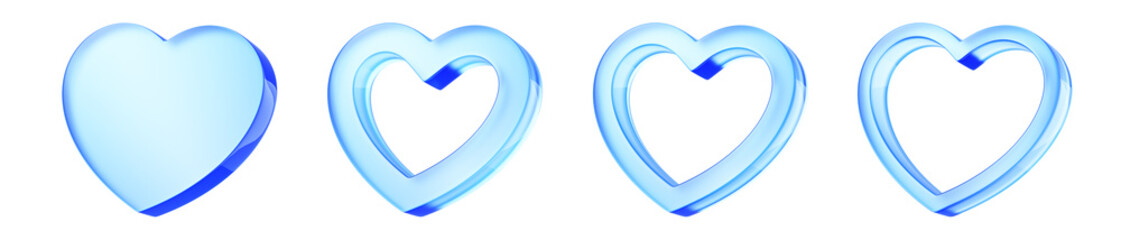 Heart, Symbol of Love and Valentine's Day - Heart Icon Isolated - 3d rendering