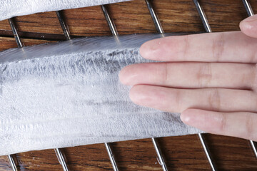Fresh Striped Bass Caught in Zhoushan Waters - Large Fish Detail © NgoVan