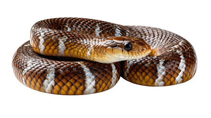 Fototapeta premium Serpentine Splendor: A captivating, intricately patterned snake, showcasing the mesmerizing beauty of its scales and graceful form.