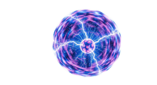 Captivating Plasma Ball Displaying Electrical Discharges and Ionized Gas.