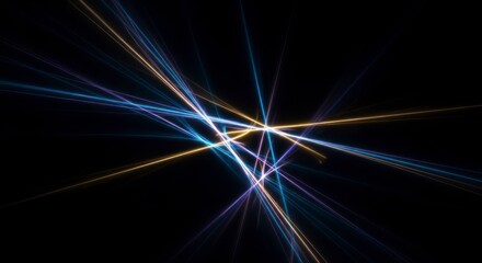 Light beams in dark space.