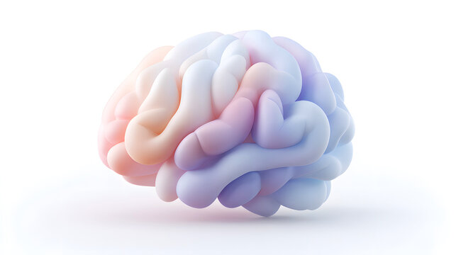 Abstract 3D Render of Human Brain