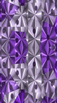 Purple And Silver Geometric Abstract Shapes Loop Motion Graphic