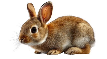 Obraz premium Rabbit in Focus: A captivating portrait of a fluffy rabbit. With its soft fur and adorable expression, it embodies tranquility and the simplicity of nature. 