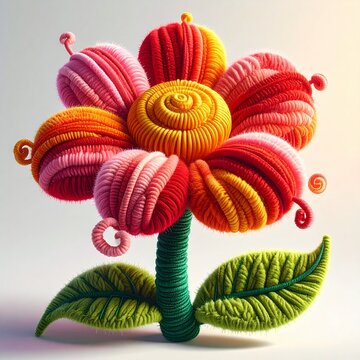 Colourful Pipecleaner flower