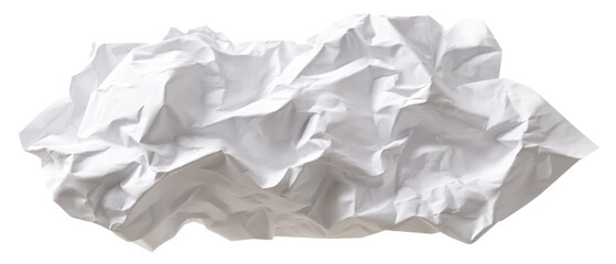 Crumpled White Paper Isolated
