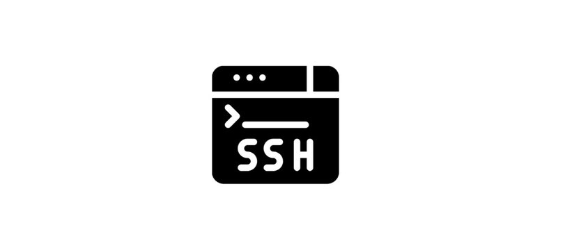 SSH Terminal Window Icon Illustrating Secure Command Line Server Connection
