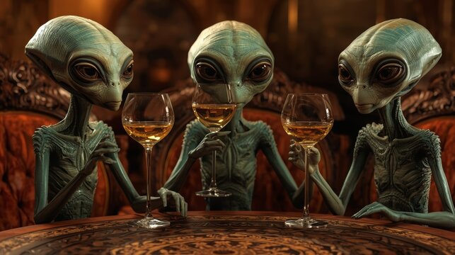 aliens in a restaurant 