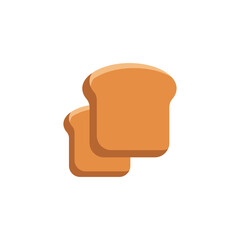 Illustration of simple white bread vector