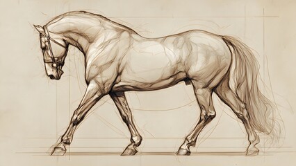 Horse Sketch Illustration