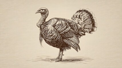 Turkey Line Drawing