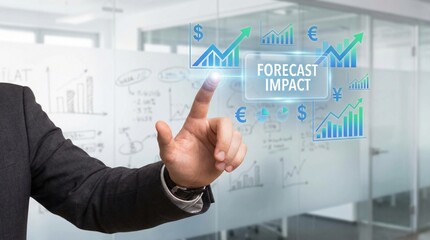 Obraz premium Business forecast and impact concept illustration.