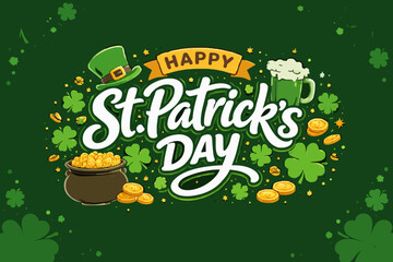 Fototapeta premium Happy Saint Patricks Day