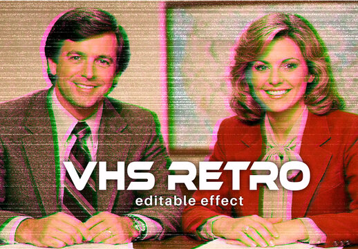 Broadcast VHS Retro Photo Effect