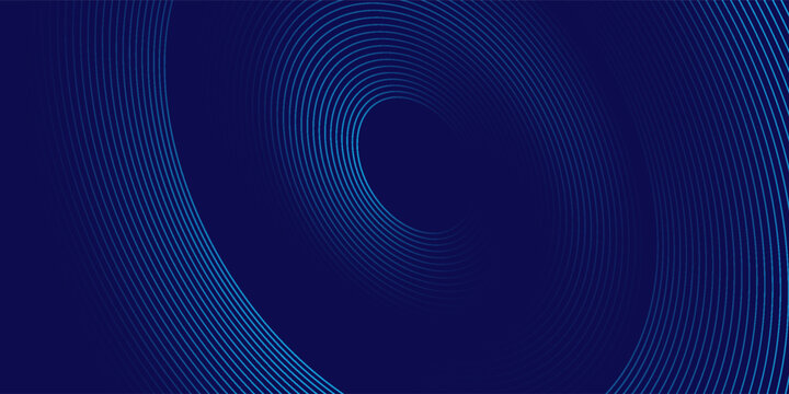 Abstract blue background with glowing curved lines. Shiny blue swirl curve lines design. Spiral lines. Geometric oval pattern. Futuristic technology concept. Vector illustration