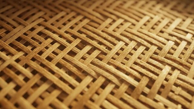 Woven craft pattern with natural materials and warm brown tones showcasing detailed texture and rustic artistic feel in organic design