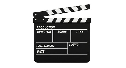 Obraz premium movie clapper board, film slate on white background