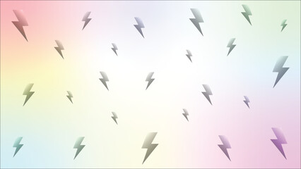 Fototapeta premium Seamless, colorful arrow thunder pattern neon light effect for modern design.