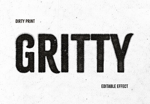 Dirty Print Text Effect