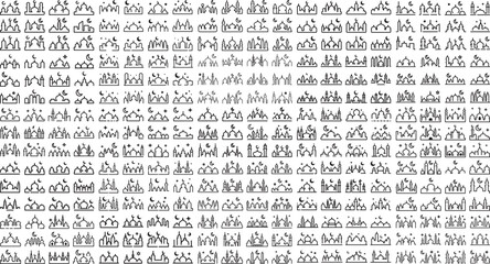 Fototapeta premium blackandwhite pattern of abstract people icons in rows on white background