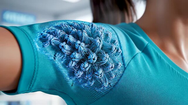 Bio Mimetic Smart Fabric Reacting to Body Heat as Adaptive Fibers Open and Close for Breathable High Performance Activewear