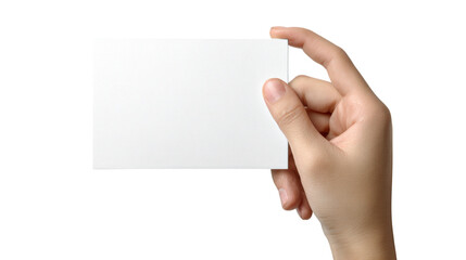 Obraz premium A hand holding a white card