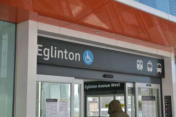 Fototapeta premium entrance to Eglinton Station, Eglinton Line 5, Toronto