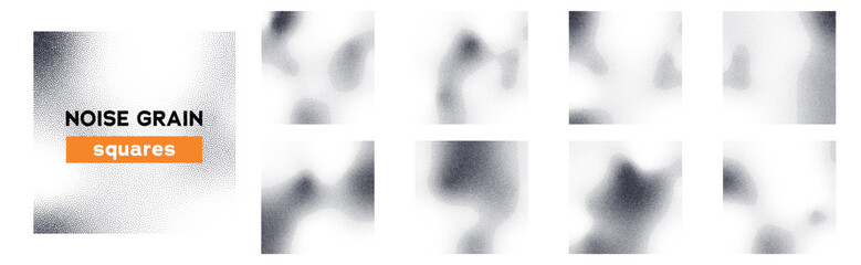Іти на сторінку |12Далі Square gradient backgrounds with noise grain texture, offering geometric patterns and spray-dotted effects perfect for retro Y2K vector graphics and nostalgic designs.