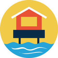 A 3d vector illustration of a car wash sign featuring a truck icon on a white background combined with a residential house logo for a real estate business property design