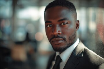 Fototapeta premium African american professional man looking at camera with hands in pockets