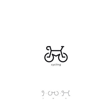 cycling logo design editable template