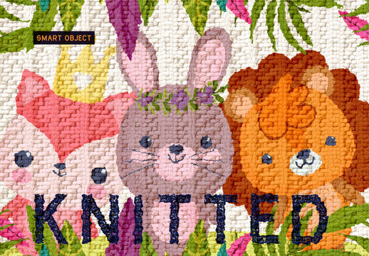 Knitted Effect Mockup