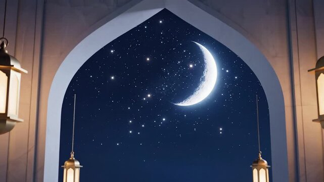 Ramadan Kareem Eid Islamic background, Ramadan greeting, Islamic greeting card, Muslim festival Animation video 