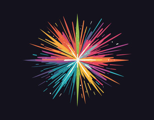 Transparent Fireworks Element. Sparkles Star. Radiance flash rays