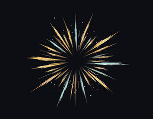 Transparent Fireworks Element. Sparkles Star. Radiance flash rays