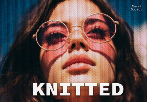 Knitted Portrait Photo Effect