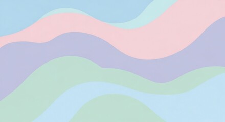 Fototapeta premium Abstract layered pastel waves background for creative projects and designs
