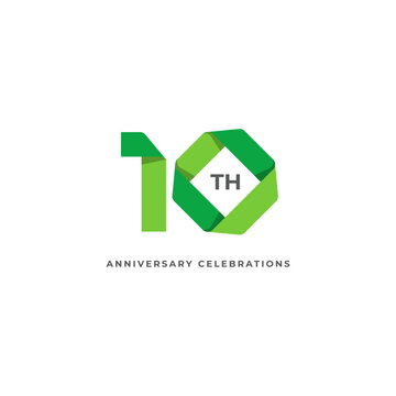 10 years anniversary celebrations logo concept