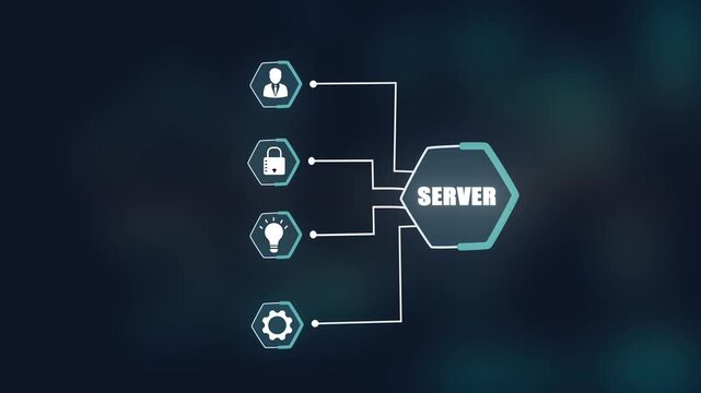 Cloud server data hosting network, secure digital infrastructure management, global database connectivity system, information technology hub.