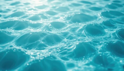 Obraz premium Rippling water surface in bright light creates a dynamic and lively scene at the pool