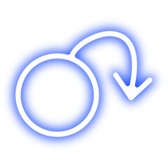 Neon Erectile Dysfunction Symbol 