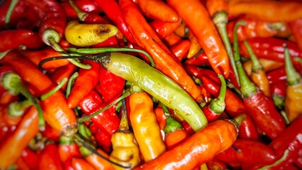 red and green chili peppers