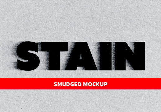 Stained Smudge Ink Image Effect Mockup