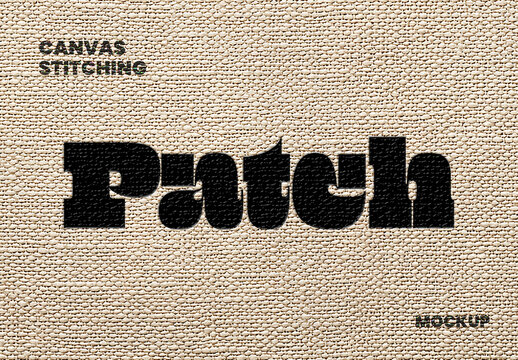 Stitching Embroidery Fabric Effect Mockup